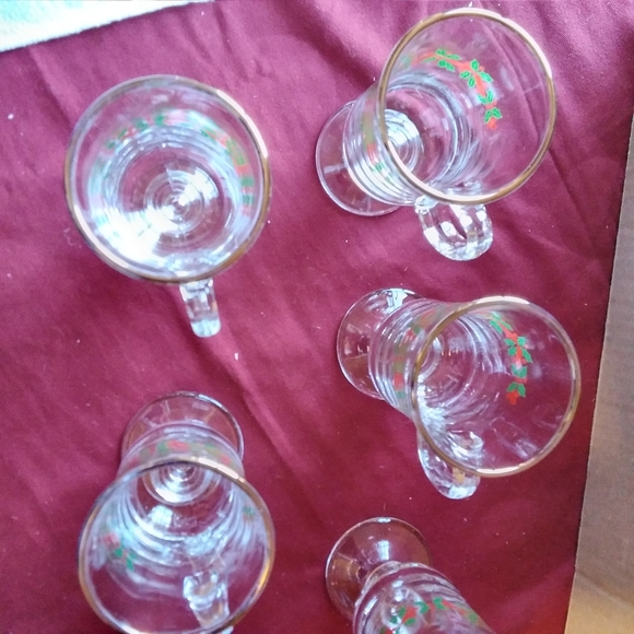 Libbey Dining Vintage Libbey Christmas Footed Irish Coffee Mugs